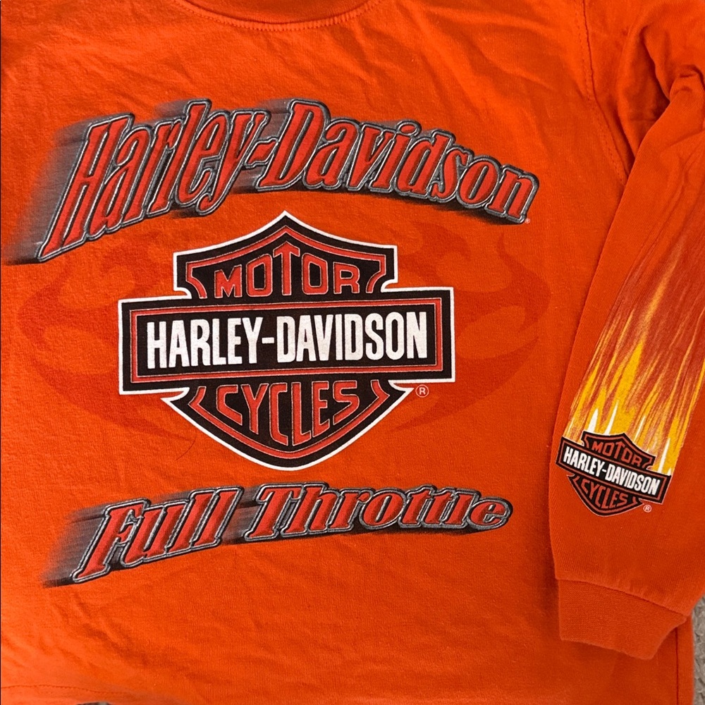 HARLEY-DAVIDSON Kids cotton Long Sleeve T-Shirt, Size 6